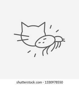 Louse icon line symbol. Isolated vector illustration of  icon sign concept for your web site mobile app logo UI design.