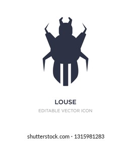 louse icon on white background. Simple element illustration from Animals concept. louse icon symbol design.