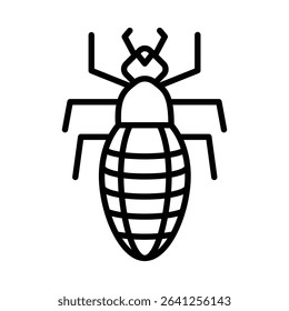 Louse icon outline set sign