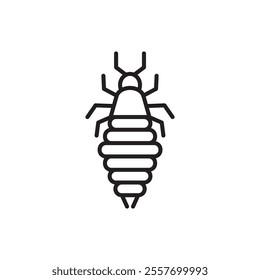 Louse icon Thin line art collection