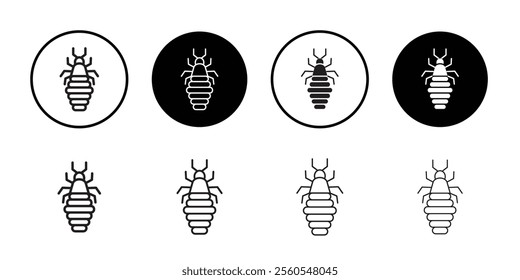 Louse icon Thin line flat illustration