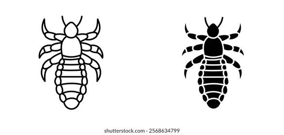 Louse icons in outline and fill. vector illustration for ui.