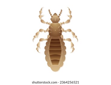 Arte vectorial de los insectos de limón aislado en fondo blanco