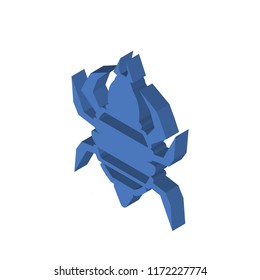 Louse isometric left top view 3D icon