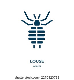 louse vector icon. louse, insect, animal filled icons from flat insects concept. Isolated black glyph icon, vector illustration symbol element for web design and mobile apps