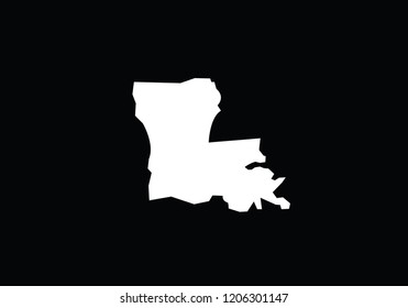 Lousiana outline map state shape USA America borders