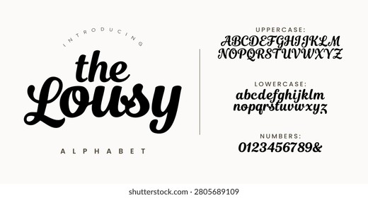 The Lousy thick modern calligraphy font with soft and fluid style for branding