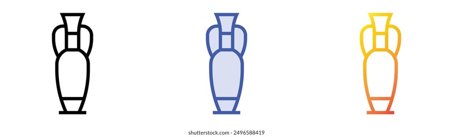 loutrophoros icon. Linear, Blue Fill and Gradient Style Design Isolated On White Background