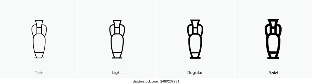 loutrophoros icon. Thin, Light Regular And Bold style design isolated on white background