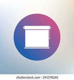 Louvers rolls sign icon. Window blinds or jalousie symbol. Icon on blurred background. Vector