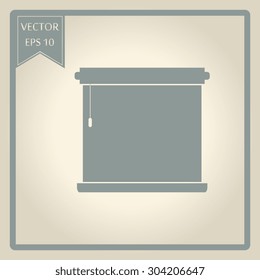 Louvers rolls sign icon. Window blinds or jalousie symbol
