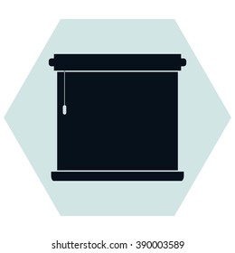 Louvers rolls sign icon. Window blinds or jalousie symbol