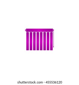 Louvers rolls sign icon. Window blinds or jalousie symbol. Circle flat button with shadow. Modern UI website navigation