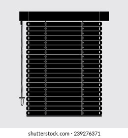 Louvers sign icon. Window blinds or jalousie symbol on a grey background