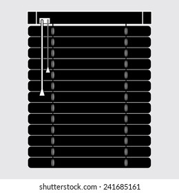  Louvers Sign Icon. Window Blinds Or Jalousie Symbol.on A Grey Background