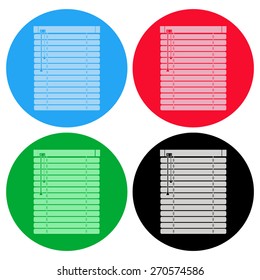 Louvers sign icon. Window blinds or jalousie symbol.