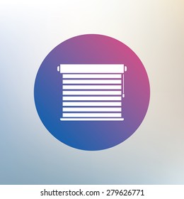 Louvers sign icon. Window blinds or jalousie symbol. Icon on blurred background. Vector