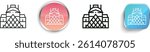 Louvre Museum icon. Thin Linear, Regular and Button Style Design Isolated On White Background
