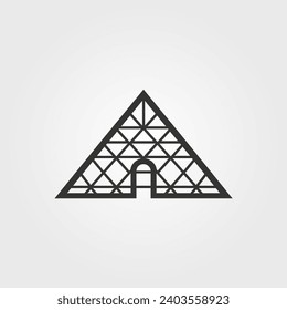 The Louvre Of Paris France icon - Simple Vector Illustration