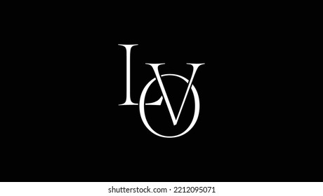 LOV Name Initials Monogram Logo Design