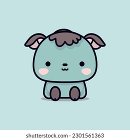 A lovable buffalo with big, innocent eyes and a cute expression