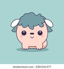 A lovable buffalo with big, innocent eyes and a cute expression