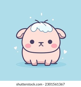 A lovable cow with big, innocent eyes and a cute expression
