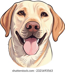 Lovable Labrador Heartwarming Dog Vector Illustration