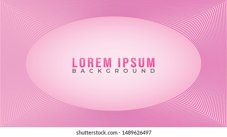 Lovable Pinky Frame Concept, Abstract Wave Line Background Design Vector, Romantic Color, Beautiful Background Template, Oval Shape, Rounded, Ellipse