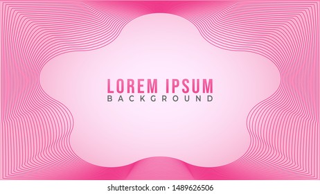 Lovable Pinky Frame Concept, Abstract Wave Line Background Design Vector, Romantic Color, Beautiful Background Template, Rounded Star Shape