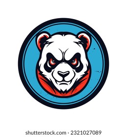 A lovable and playful panda mascot logo vector clip art illustration, radiating cuteness and charm, perfect for children's brands and cheerful designs