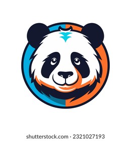 A lovable and playful panda mascot logo vector clip art illustration, radiating cuteness and charm, perfect for children's brands and cheerful designs