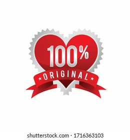 Love 100% Original, Stamp template symbol