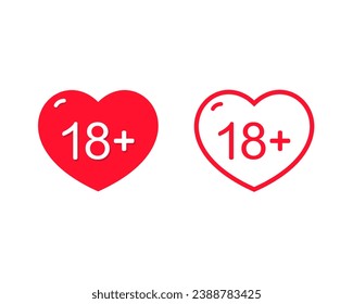 Liebe 18 plus. Illustrationsvektor