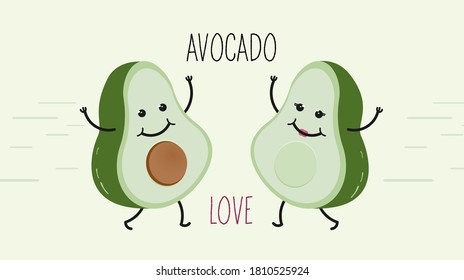 amor de 2 mitades de aguacate