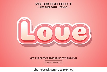 Love 3D editable text effect template