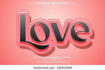 Love 3D Editable Text Effect Template