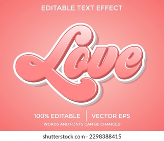 Love 3D editable text effect template
