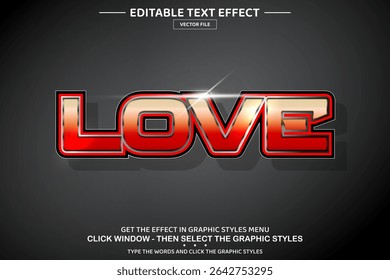 Love 3D editable text effect template
