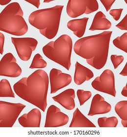 love 3d hearts seamless pattern eps10