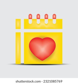 Love 3d icon set objects 