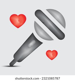 Love 3d icon set objects 