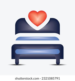 Love 3d icon set objects 