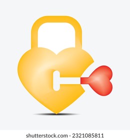 Love 3d icon set objects 