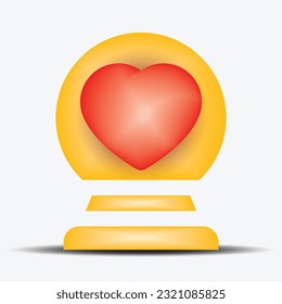 Love 3d icon set objects 