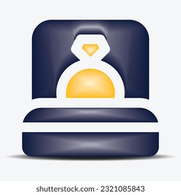 Love 3d icon set objects 