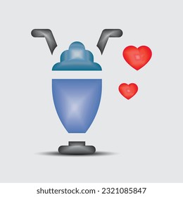 Love 3d icon set objects 