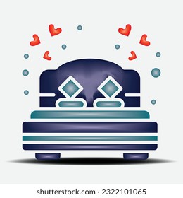 Diseño vectorial de iconos 3D de amor