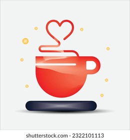 Love 3D icons vector design