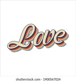 love 3D Illustration, Love in 3d text